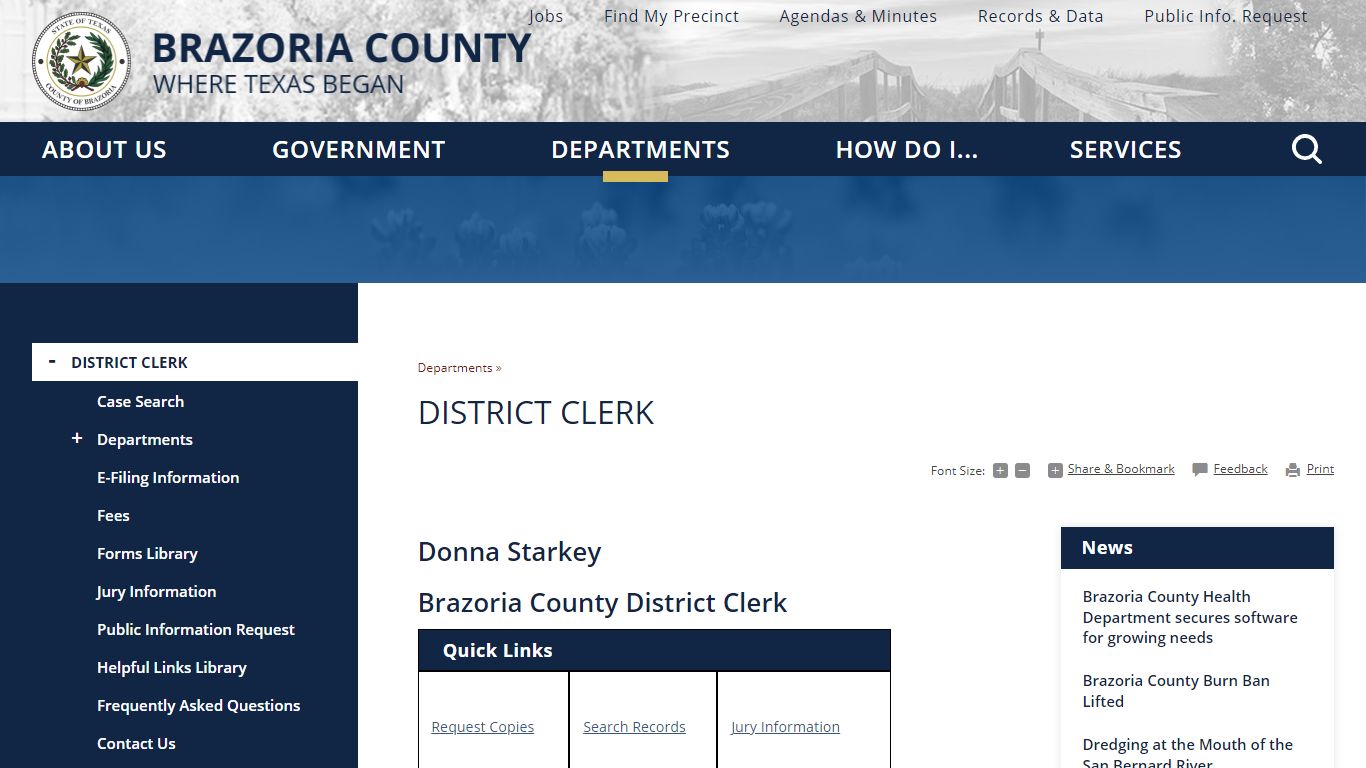 District Clerk | Brazoria County, TX